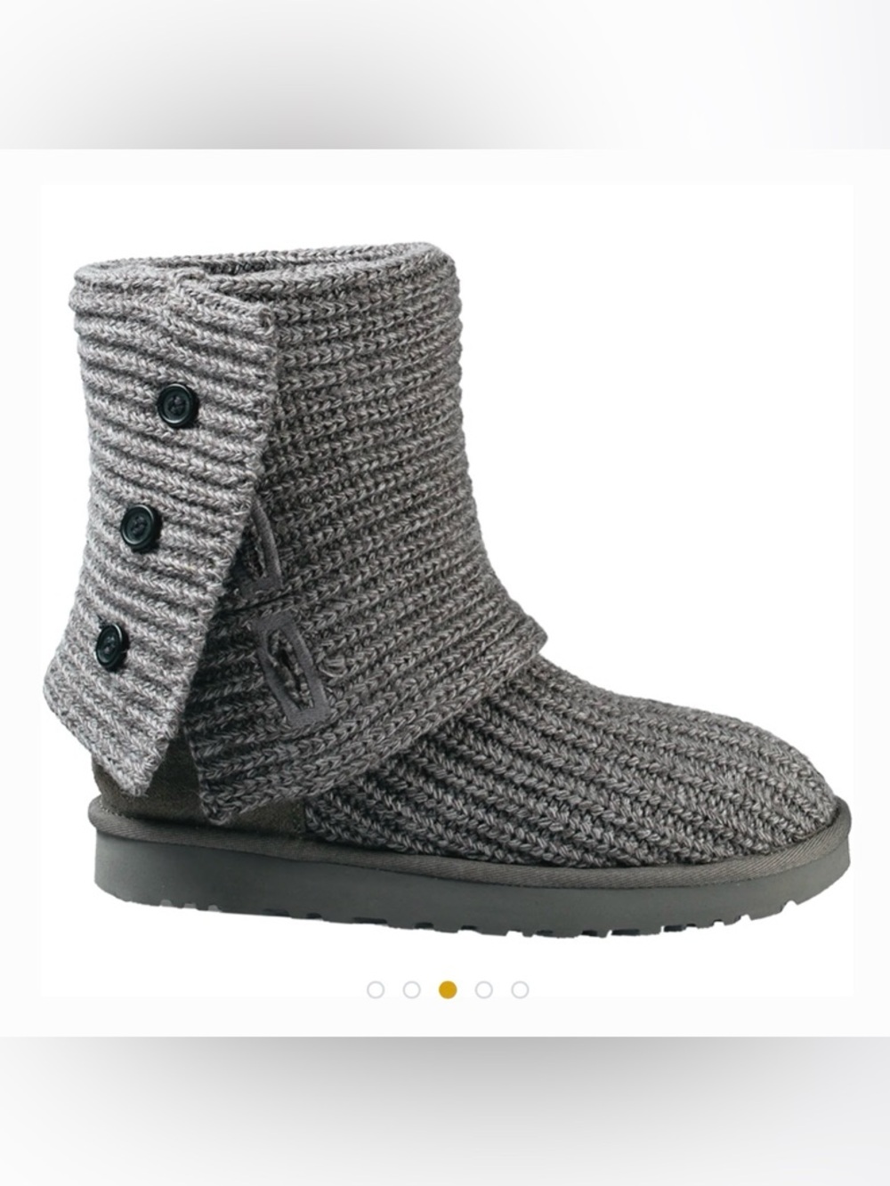 Women's UGG Classic Cardy Grey Knit Fabric